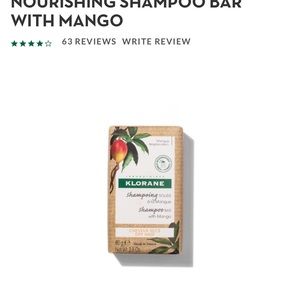 KLORANE NOURISHING SHAMPOO BAR WITH MANGO